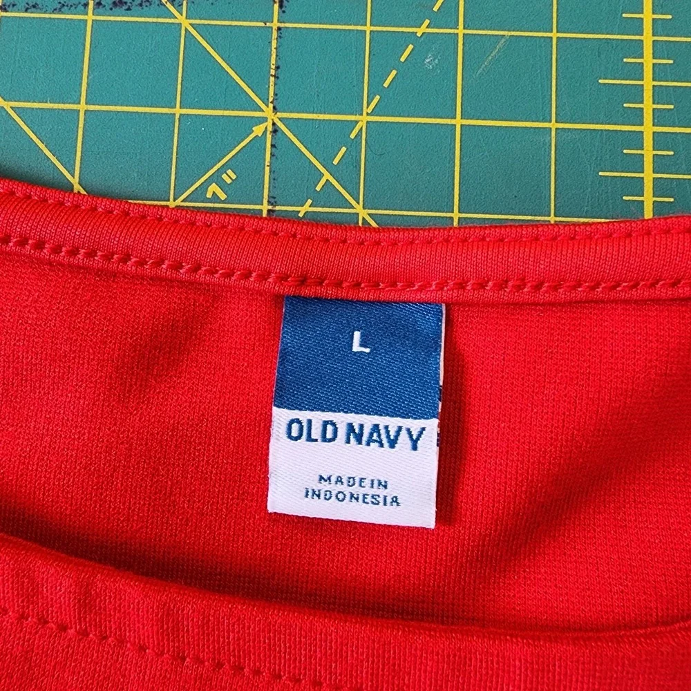 Old Navy Red Top Coquette Sleeveless Stretch Layering Ponte Knit Size Large NWT - Picture 5 of 8